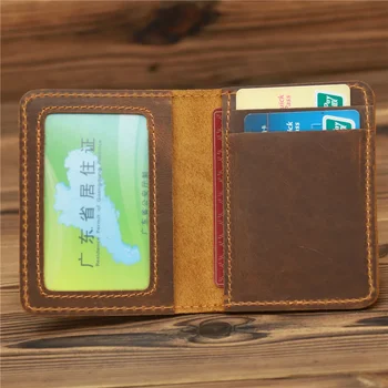  ручной работы кожаный держатель для кредитных карт винтаж маленький кошелек для кредитных карт чехол и водительские права в винтажном стиле подарок для мужчин