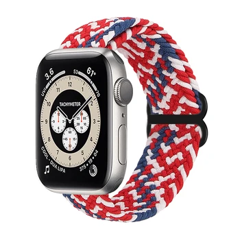 Эластичный плетеный ремешок для Correa Apple Watch Series 7 8 9 Band 45 мм 41 мм Регулируемый браслет для iWatch Ultra 2 49 мм Браслет