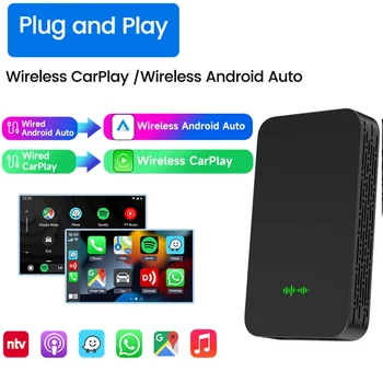 2Air Wireless Android Auto Box Портативный беспроводной адаптер CarPlay для автомагнитолы с проводным CarPlay/Android Auto для Toyota Mazda