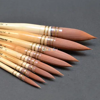 da Vinci SPIN-SYNTHETICS 488 CosmoTop Spin Paint Brush, круглая синтетика с лакированной натуральной ручкой, для акварели, гуашь