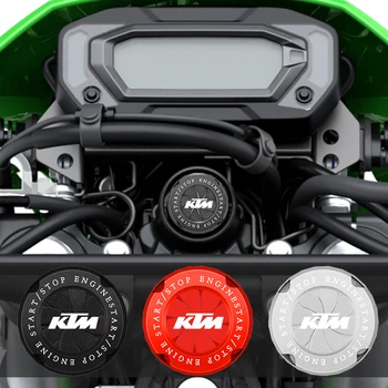 Мотоцикл Модификация Однокнопочная кнопка запуска Выключатель зажигания Вращающаяся защитная крышка Украшение стартового кольца для KTM Duke ADV