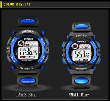 Детские часы Многофункциональные водонепроницаемые детские цифровые светодиодные спортивные часы с датой Спортивные наручные часы для мальчиков и девочек Часы reloj para niños