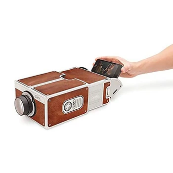 Кинопроектор,Портативный картонный проектор для смартфона для семьи / вечеринки / дня рождения и т. Д.Аудиопроектор для домашнего кинотеатра