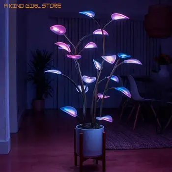 светодиодная лампа для комнатных растений Внутренний декор DIY Программируемый ночник USB Изменяемый цвет Форма растения Лампа для домашнего декора Бонсай Огни