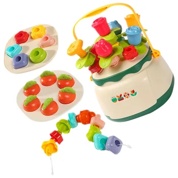 Интеллектуальная игра для отцовства Развивающая игрушка для малышей Монтессори Шнуровка Дети+игрушки Подходящий пластик