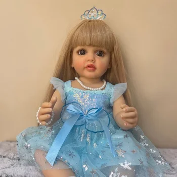 55 см Reborn Baby Doll Силиконовая водонепроницаемая кукла для девочек для малышей Реалистичная мягкая на ощупь куклы Reborn Реально выглядящие детские куклы