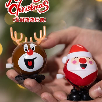 Рождественский подарок Канун Рождества Окно Атмосфера Подарок Креативный Санта-Клаус Снеговик Прыгающие игрушки
