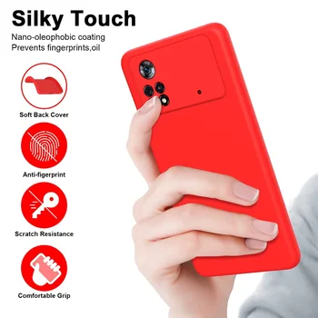 Z-SHOW Роскошный оригинальный силиконовый корпус для чехла Xiaomi Redmi POCO X4 Pro Ультратонкий с бархатной подкладкой Противоударный чехол Сумка Coque