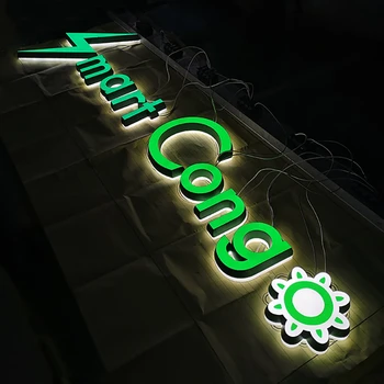 3D баннеры вывеска на открытом воздухе акриловое письмо для магазина оптовые каналы письма 3D светодиодные магазинные письма