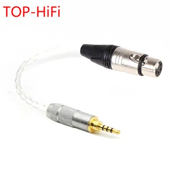TOP-HiFi 7n OCC Монокристаллический Sivler 2,5 мм TRRS Сбалансированный штекерный к 4-контактному XLR Балансный женский аудиоадаптер Соединительный кабель