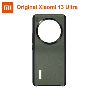 Оригинальный Xiaomi Mi 13 Ultra Кожаный чехол Задняя крышка армейского зеленого аксессуара Тонкие чехлы для Xiomi 13ultra Чехол