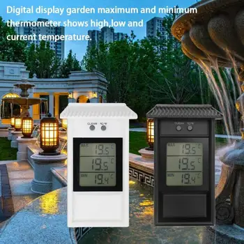 Цифровой термометр Домашний внутренний наружный монитор температуры -20 ~ 50 °C Максимальный и минимальный термометр для садовой теплицы