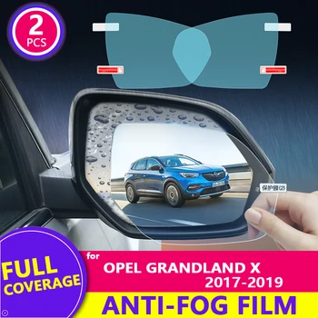 для Opel Grandland X 2017 2018 2019 Зеркало заднего вида с полным покрытием Непромокаемая пленка Анти-Запотевание Авто Зеркало Наклейка Автомобильные аксессуары