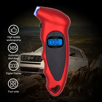 Цифровой манометр давления в шинах Подсветка автомобильных шин Измеритель давления воздуха в шинах Тестер мониторинга для легкового грузовика Манометр Барометр
