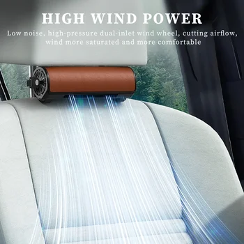 Автоматический вентилятор охлаждения заднего сиденья Безлопастной вентилятор сиденья Подключаемый USB 3-ступенчатый регулируемый Экономия места для охлаждения салона автомобиля