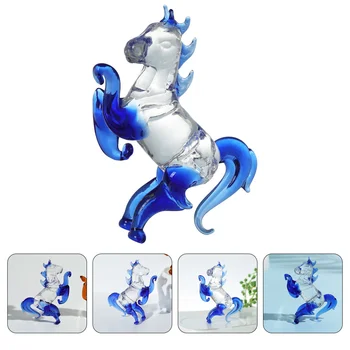 Хрустальная фигурка лошади Прекрасная статуя лошади Настольная скульптура лошади Домашнее украшение