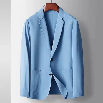 SS5303- 2023 Костюм мужской тонкий повседневный солнцезащитный крем, эластичный маленький костюм весна и осень одинарная западная куртка