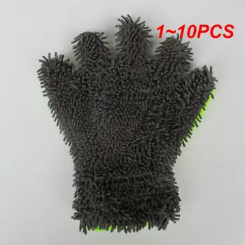1 ~ 10 шт. в 1 ультратонкое волокно синель из микрофибры перчатка для мытья автомобиля рукавица мягкая сетчатая подложка без царапин для перчатки для чистки автомойки