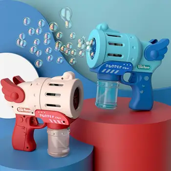 Bubble Machine Дети Gatling Bubble Maker Игрушки Летние мыльные пузыри с водой 10 отверстий Bubble Machine для детей Подарочные игрушки