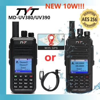 TYT НОВОЕ шифрование AES256 MD-UV380/390 Цифровая рация VHF UHF Двухдиапазонный водонепроницаемый радиоприемник GPS Любительское радио DMR Рация