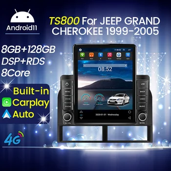 Android 11 Экран Автомобильный Мультимедийный Плеер Для Jeep Grand Cherokee II WJ 1998-2004 Радио Навигация Стерео Нет 2din 2 Din DVD