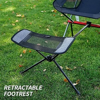 Портативный складной выдвижной подставкой для ног Отдых для ног Кемпинг Стул Комплект для складного откидного кресла-качелей Лунный стул Пляж