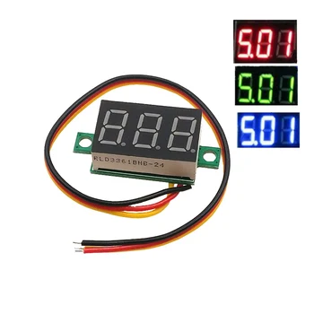  1 шт. 0,36 двухпроводной ЖК-дисплей постоянного тока от 2,50 до 30 В цифровой вольтметр Voltimetro Красный/синий/зеленый светодиодный усилитель вольт измеритель напряжения
