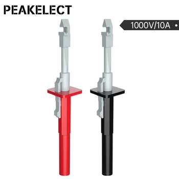 Peakelect P5006 2PCS Неразрушающий испытательный зажим для пробивания изоляции с разъемом 4 мм для электрических испытаний мультиметра