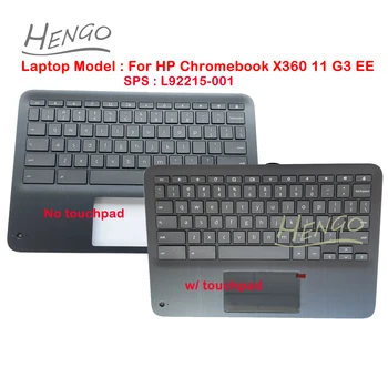 L92215-001 Черный Оригинал Новый для HP Chromebook X360 11 G3 EE Упор для рук KB Лицевая панель Верхний корпус C Оболочка