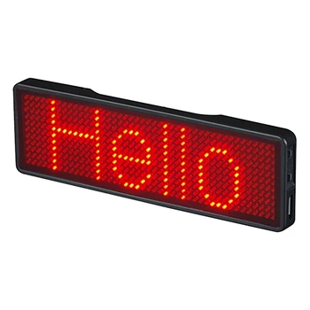 Bluetooth Светодиодный именной бейдж Перезаряжаемый световой знак DIY Программируемая прокрутка доски объявлений Светодиод дисплея, тип 2