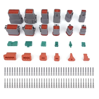 1 комплект Комплект разъемов серии DT Автомобильный электрический разъем с размерами 16 штампованных контактов