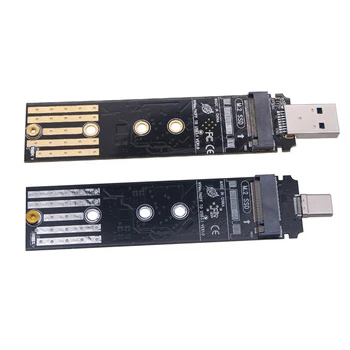 Двухпротокольный адаптер M2 на USB C / USB 3.0 Конвертер для M/B+M Key NVME SSD B+M Key NGFF M.2 SATA SSD USB Type C Riser RTL9210B