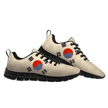 Корейский флаг Спортивная обувь Мужские Женские Подростки Дети Детские Кроссовки Южная Корея Повседневная Изготовленная Высококачественная Пара Обувь