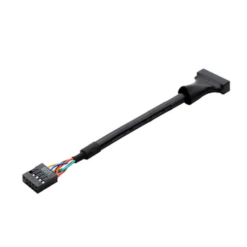 USB3.0 - 2.0 Шнур адаптера разъема материнской платы 9-контактный USB 2.0 папа/гнездо на 20-контактный