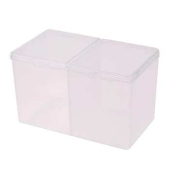 Прозрачная пластиковая коробка для ватных тампонов Органайзер для хранения Держатель косметического инструмента для макияжа