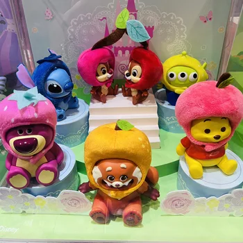 Disney Stitch Alien Fruit Headgear Series Blind Box Lucky Mystery Box Kawaii Аниме Фигурка Модель Коллекция Игрушки Детские рождественские подарки
