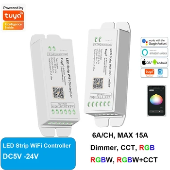 Tuya 4 зоны Wi-Fi Beacon Пульт дистанционного управления 2.4G 2.4G RF Wifi Remote RGB CCT Strip Light Tuya Smart Life RGB CCT Контроллер CCT