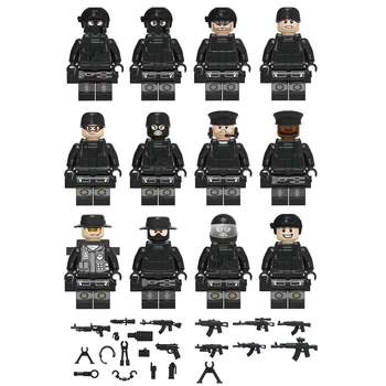12 Модели Полковая полиция Городская полицейская маска Пуленепробиваемая одежда Ремень Военное детское здание