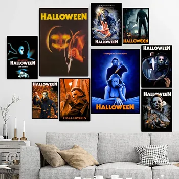 Классический фильм ужасов Хэллоуин Плакат Холст HD Печать Персонализированная настенная живопись на заказ
