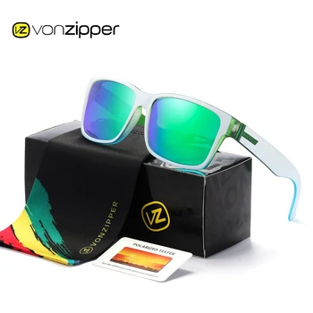 Новый бренд поляризованных солнцезащитных очков унисекс спортивный квадрат VZ Vonzipper Очки UV400 Женские солнцезащитные очки с оригинальным футляром 9 цветов