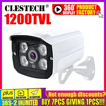 4led Array Real Full HD 1200TVL Камера видеонаблюдения 960H Аналоговый водонепроницаемый IP66 Наружный ИК-вырез Инфракрасный 30 м Ночное видение Безопасность Видео
