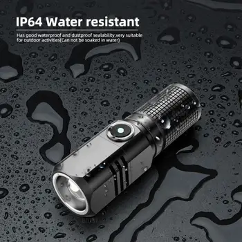  Мини Портативный 4 CORE P50 LED USB Перезаряжаемый 3 режима освещения Использует батарею 18650 зажигалка военный фонарик