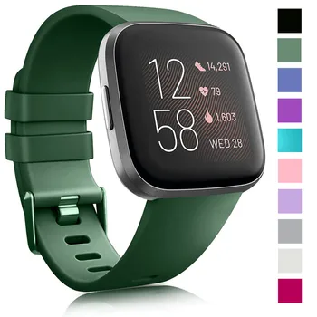 Ремешок для Fitbit Versa 2-полосный силиконовый спортивный сменный ремень для часов для Fitbit Versa Lite Браслет Смарт-часы Аксессуар