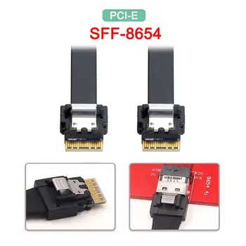CYSM Xiwai 40 см SFF-8654 4i 38-контактный хост-штекер к SFF-8654 38-контактный штекерный PCI-E Slimline SAS Целевой кабель
