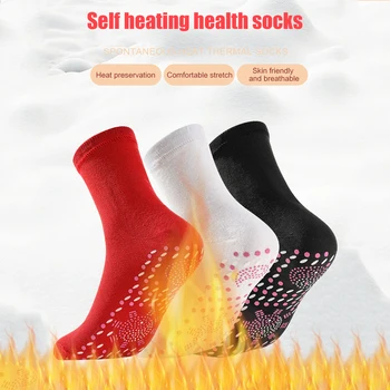1 пара самонагревающихся формовочных носков облегчение боли тепловая циркуляция носок турмалин морозостойкие рождественские подарки для друзей