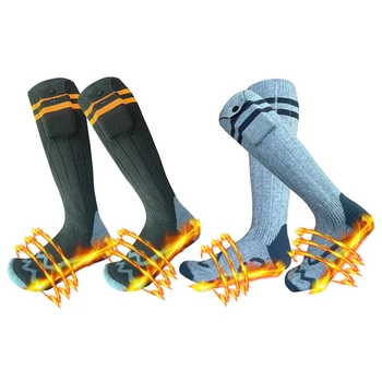  Перезаряжаемые зимние носки с подогревом Аккумулятор Моющийся для спорта на открытом воздухе Кемпинг Пешие прогулки Катание на лыжах