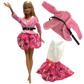 NK One Set Кукла Платье Мода Униформа Крутая Одежда Супер Модель Пальто Для Барби Кукла Аксессуары Девочка Подарок Игрушки