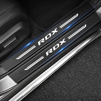 Автомобильный дверной порог Наклейка на бампер с защитой от царапин для Acura RDX Logo Углеродное волокно Багажник Дверь Порог Порог Накладка Аксессуары