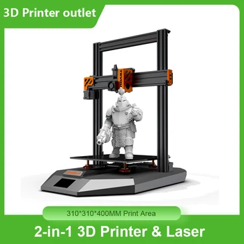 TEVOUP Hydra FDM 3D-принтер Высокоточная печать DIY Модульный 3D-принтер 2-в-1 и набор лазерного гравера Большой размер 310 * 310 * 400 мм