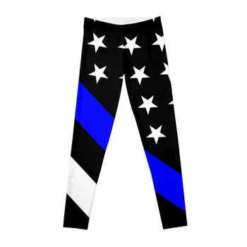 Полиция: Черный флаг и тонкая синяя линия Леггинсы спортзал спортивная одежда женские брюки брюки для бега Женский тренажерный зал Женские леггинсы